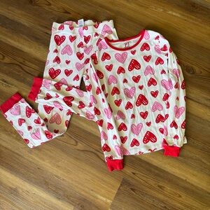 PJ Kids Red and Pink Heart Pajama Set